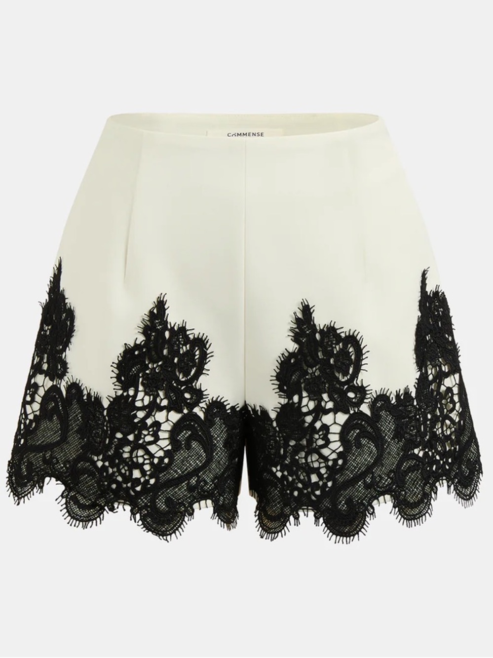 NWT’s Commense Contrast Lace Trim Mid-Waist Shorts Sz XS